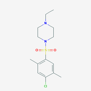 molecular formula C14H21ClN2O2S B363731 1-[(4-Chloro-2,5-dimethylphenyl)sulfonyl]-4-ethylpiperazine CAS No. 898059-67-1