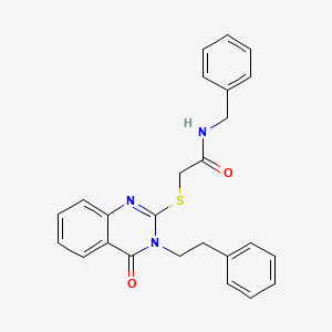 N-benzyl-2-{[4-oxo-3-(2-phenylethyl)-3,4-dihydro-2-quinazolinyl]thio}acetamide