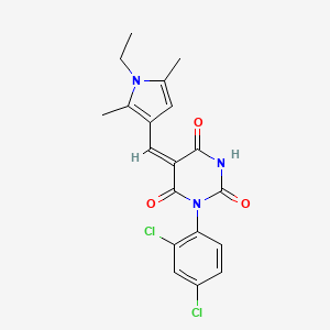 1-(2,4-dichlorophenyl)-5-[(1-ethyl-2,5-dimethyl-1H-pyrrol-3-yl)methylene]-2,4,6(1H,3H,5H)-pyrimidinetrione