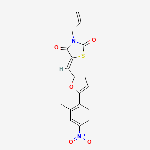 (5Z)-5-{[5-(2-methyl-4-nitrophenyl)furan-2-yl]methylidene}-3-(prop-2-en-1-yl)-1,3-thiazolidine-2,4-dione