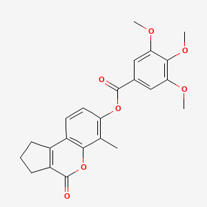 6-methyl-4-oxo-1,2,3,4-tetrahydrocyclopenta[c]chromen-7-yl 3,4,5-trimethoxybenzoate