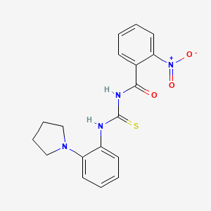 2-nitro-N-{[2-(pyrrolidin-1-yl)phenyl]carbamothioyl}benzamide