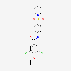 3,5-dichloro-4-ethoxy-N-[4-(piperidin-1-ylsulfonyl)phenyl]benzamide