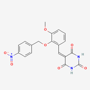 5-{3-methoxy-2-[(4-nitrobenzyl)oxy]benzylidene}-2,4,6(1H,3H,5H)-pyrimidinetrione