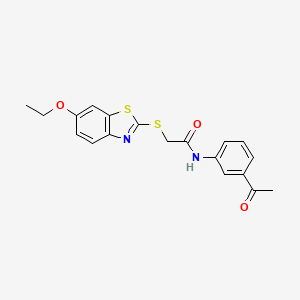 N-(3-acetylphenyl)-2-[(6-ethoxy-1,3-benzothiazol-2-yl)sulfanyl]acetamide