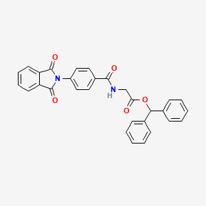 diphenylmethyl N-[4-(1,3-dioxo-1,3-dihydro-2H-isoindol-2-yl)benzoyl]glycinate