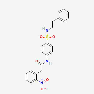 2-(2-nitrophenyl)-N-{4-[(2-phenylethyl)sulfamoyl]phenyl}acetamide