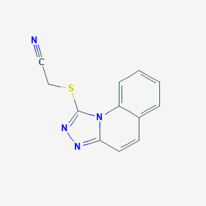 molecular formula C12H8N4S B363754 ([1,2,4]Triazolo[4,3-a]quinolin-1-ylthio)acetonitrile CAS No. 727689-97-6