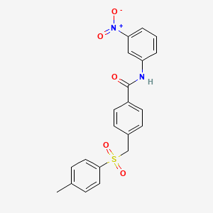 4-{[(4-methylphenyl)sulfonyl]methyl}-N-(3-nitrophenyl)benzamide