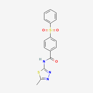 4-(benzenesulfonyl)-N-(5-methyl-1,3,4-thiadiazol-2-yl)benzamide