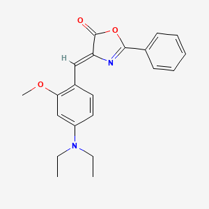 molecular formula C21H22N2O3 B3637597 4-[4-(diethylamino)-2-methoxybenzylidene]-2-phenyl-1,3-oxazol-5(4H)-one 