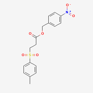 molecular formula C17H17NO6S B3637609 (4-Nitrophenyl)methyl 3-(4-methylphenyl)sulfonylpropanoate 