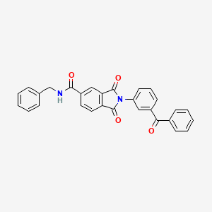 2-(3-benzoylphenyl)-N-benzyl-1,3-dioxo-5-isoindolinecarboxamide