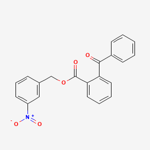 molecular formula C21H15NO5 B3637630 3-nitrobenzyl 2-benzoylbenzoate 