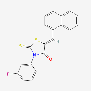 molecular formula C20H12FNOS2 B3637635 (5Z)-3-(3-fluorophenyl)-5-(naphthalen-1-ylmethylidene)-2-sulfanylidene-1,3-thiazolidin-4-one 