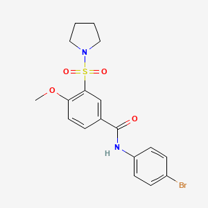 N-(4-bromophenyl)-4-methoxy-3-pyrrolidin-1-ylsulfonylbenzamide