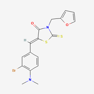 5-[3-bromo-4-(dimethylamino)benzylidene]-3-(2-furylmethyl)-2-thioxo-1,3-thiazolidin-4-one