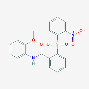 molecular formula C20H16N2O6S B3637662 N-(2-methoxyphenyl)-2-[(2-nitrophenyl)sulfonyl]benzamide 