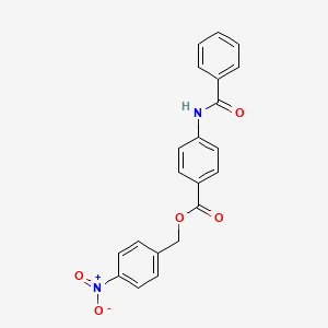 molecular formula C21H16N2O5 B3637670 4-nitrobenzyl 4-(benzoylamino)benzoate 