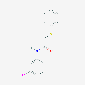 molecular formula C14H12INOS B3637672 N-(3-iodophenyl)-2-(phenylthio)acetamide 