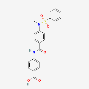 molecular formula C21H18N2O5S B3637679 4-[[4-[Benzenesulfonyl(methyl)amino]benzoyl]amino]benzoic acid 