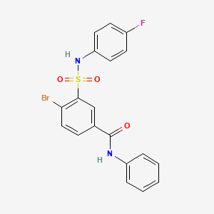 4-bromo-3-[(4-fluorophenyl)sulfamoyl]-N-phenylbenzamide