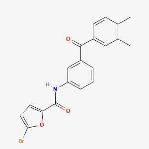 molecular formula C20H16BrNO3 B3637707 5-bromo-N-[3-(3,4-dimethylbenzoyl)phenyl]-2-furamide 