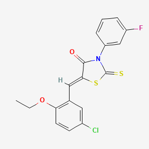 5-(5-chloro-2-ethoxybenzylidene)-3-(3-fluorophenyl)-2-thioxo-1,3-thiazolidin-4-one