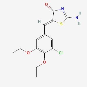 5-(3-chloro-4,5-diethoxybenzylidene)-2-imino-1,3-thiazolidin-4-one