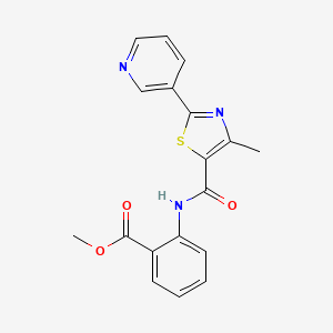 METHYL 2-[4-METHYL-2-(PYRIDIN-3-YL)-1,3-THIAZOLE-5-AMIDO]BENZOATE