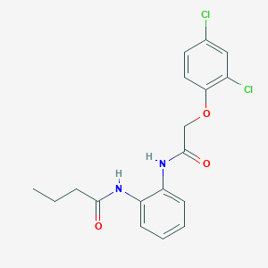 molecular formula C18H18Cl2N2O3 B3637766 N-(2-{[2-(2,4-dichlorophenoxy)acetyl]amino}phenyl)butanamide 