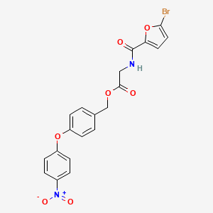 molecular formula C20H15BrN2O7 B3637778 4-(4-nitrophenoxy)benzyl N-(5-bromo-2-furoyl)glycinate 