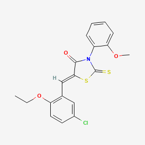 (5Z)-5-[(5-chloro-2-ethoxyphenyl)methylidene]-3-(2-methoxyphenyl)-2-sulfanylidene-1,3-thiazolidin-4-one