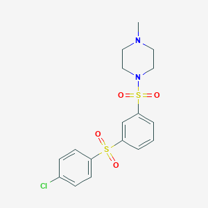 1-({3-[(4-chlorophenyl)sulfonyl]phenyl}sulfonyl)-4-methylpiperazine