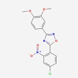 5-(4-chloro-2-nitrophenyl)-3-(3,4-dimethoxyphenyl)-1,2,4-oxadiazole