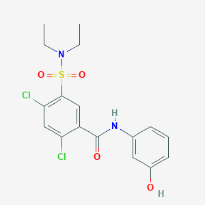 2,4-dichloro-5-(diethylsulfamoyl)-N-(3-hydroxyphenyl)benzamide