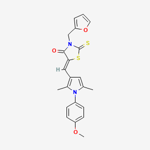 3-(2-furylmethyl)-5-{[1-(4-methoxyphenyl)-2,5-dimethyl-1H-pyrrol-3-yl]methylene}-2-thioxo-1,3-thiazolidin-4-one