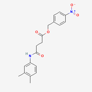 molecular formula C19H20N2O5 B3637840 4-nitrobenzyl 4-[(3,4-dimethylphenyl)amino]-4-oxobutanoate 