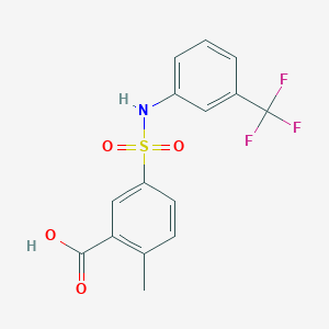 2-Methyl-5-[[3-(trifluoromethyl)phenyl]sulfamoyl]benzoic acid