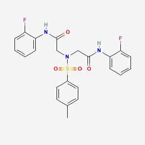 2-[[2-(2-fluoroanilino)-2-oxoethyl]-(4-methylphenyl)sulfonylamino]-N-(2-fluorophenyl)acetamide