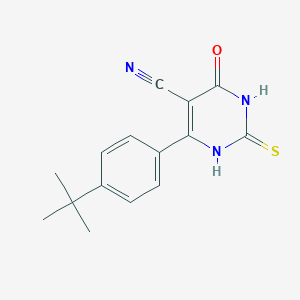molecular formula C15H15N3OS B363794 4-(4-Tert-butylphenyl)-6-oxo-2-sulfanyl-1,6-dihydro-5-pyrimidinecarbonitrile CAS No. 857493-71-1