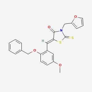 5-[2-(benzyloxy)-5-methoxybenzylidene]-3-(2-furylmethyl)-2-thioxo-1,3-thiazolidin-4-one