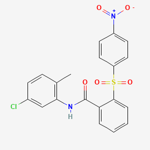 molecular formula C20H15ClN2O5S B3637951 N-(5-chloro-2-methylphenyl)-2-[(4-nitrophenyl)sulfonyl]benzamide 