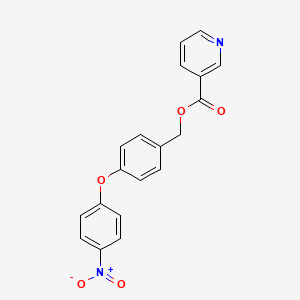 [4-(4-Nitrophenoxy)phenyl]methyl pyridine-3-carboxylate