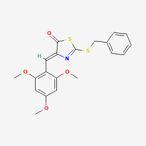 molecular formula C20H19NO4S2 B3638012 2-(benzylthio)-4-(2,4,6-trimethoxybenzylidene)-1,3-thiazol-5(4H)-one 