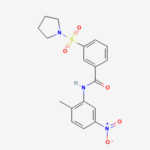 N-(2-methyl-5-nitrophenyl)-3-(1-pyrrolidinylsulfonyl)benzamide