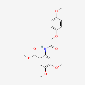 molecular formula C19H21NO7 B3638032 methyl 4,5-dimethoxy-2-{[(4-methoxyphenoxy)acetyl]amino}benzoate 