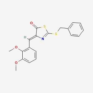 molecular formula C19H17NO3S2 B3638054 2-(benzylthio)-4-(2,3-dimethoxybenzylidene)-1,3-thiazol-5(4H)-one 