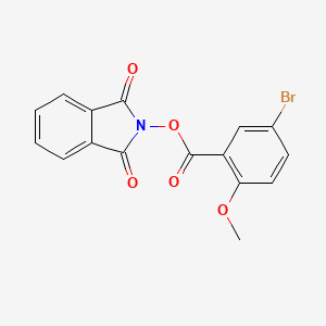 molecular formula C16H10BrNO5 B3638056 2-{[(5-bromo-2-methoxyphenyl)carbonyl]oxy}-1H-isoindole-1,3(2H)-dione 