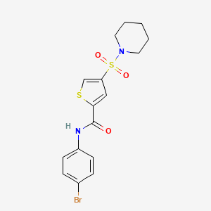 N-(4-bromophenyl)-4-piperidin-1-ylsulfonylthiophene-2-carboxamide